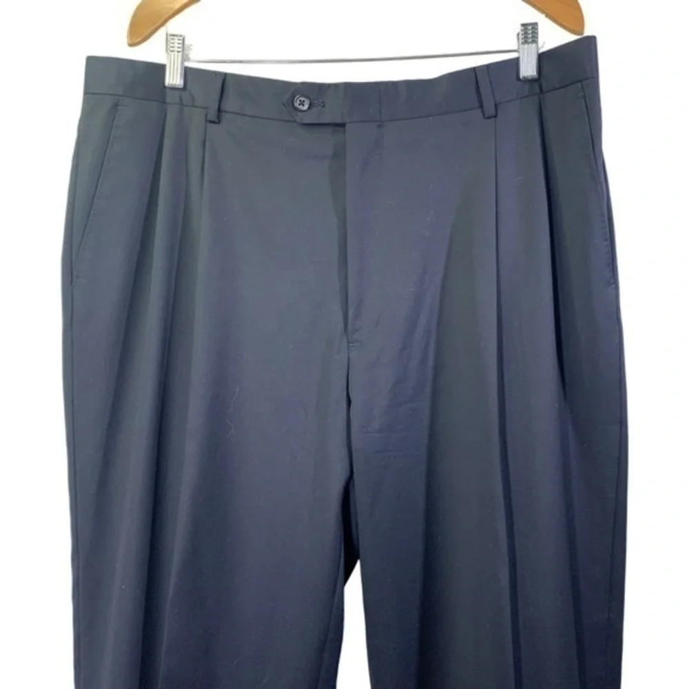 HART SCHAFFNER MARX Dark Gray Wool‎ Trouser Pants